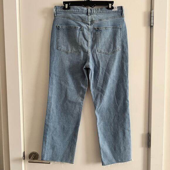 Frank & Eileen Monaghan Mom Jeans Light Blue Cropped Straight Leg Womens size 29 - Picture 3 of 8